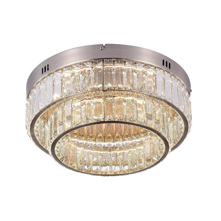 Stella Double Tier Led Flushmount Satin Nickel