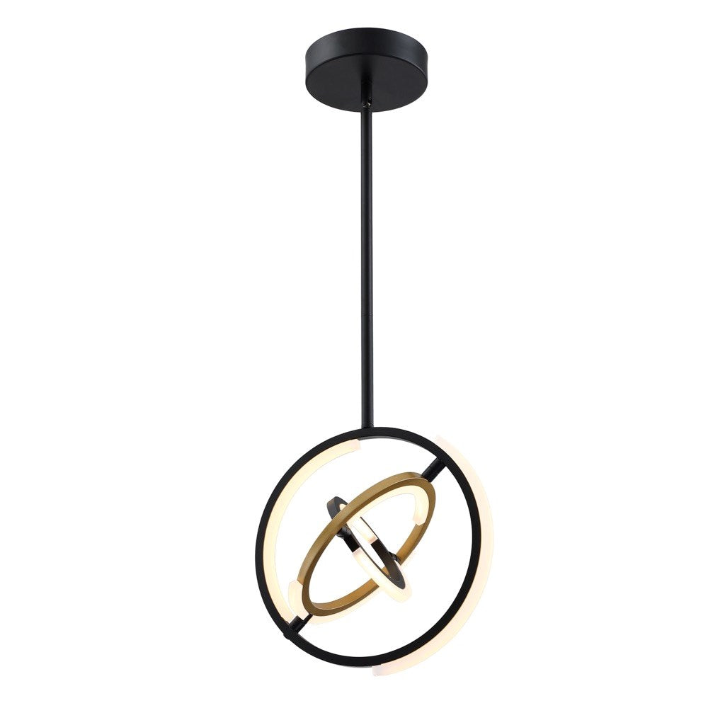 Collection Integrated Led 13 In. Pendant Black And Gold by Artcraft