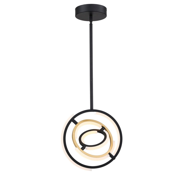 Collection Integrated Led 13 In. Pendant Black And Gold