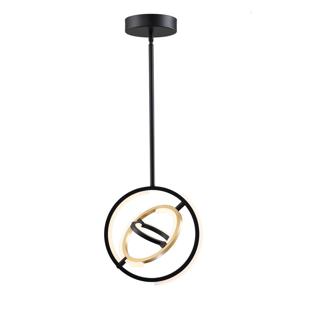Collection Integrated Led 13 In. Pendant Black And Gold