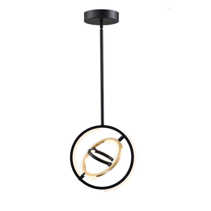 Collection Integrated Led 13 In. Pendant Black And Gold