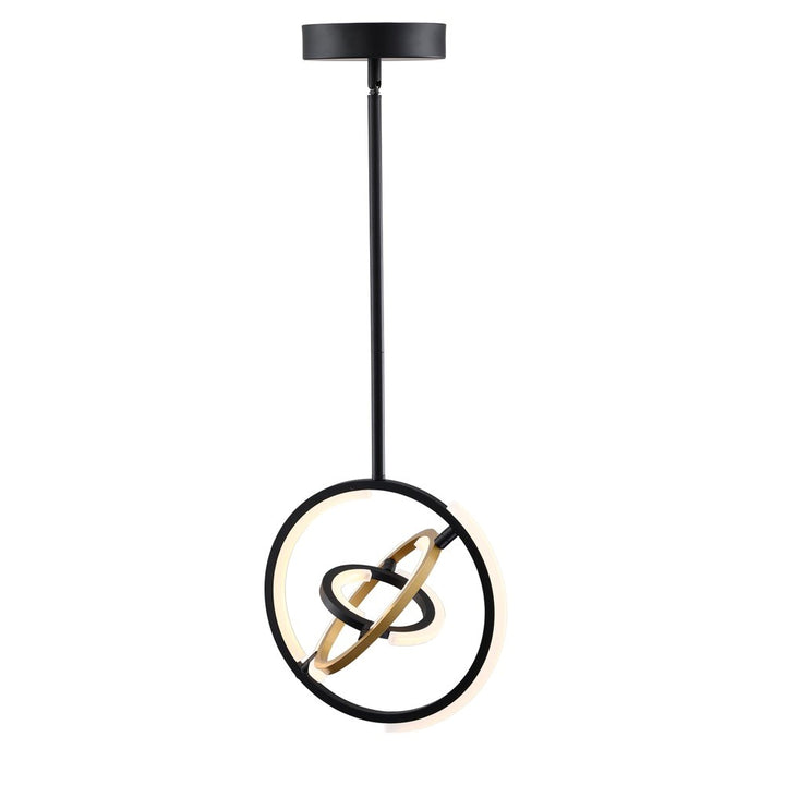Collection Integrated Led 13 In. Pendant Black And Gold