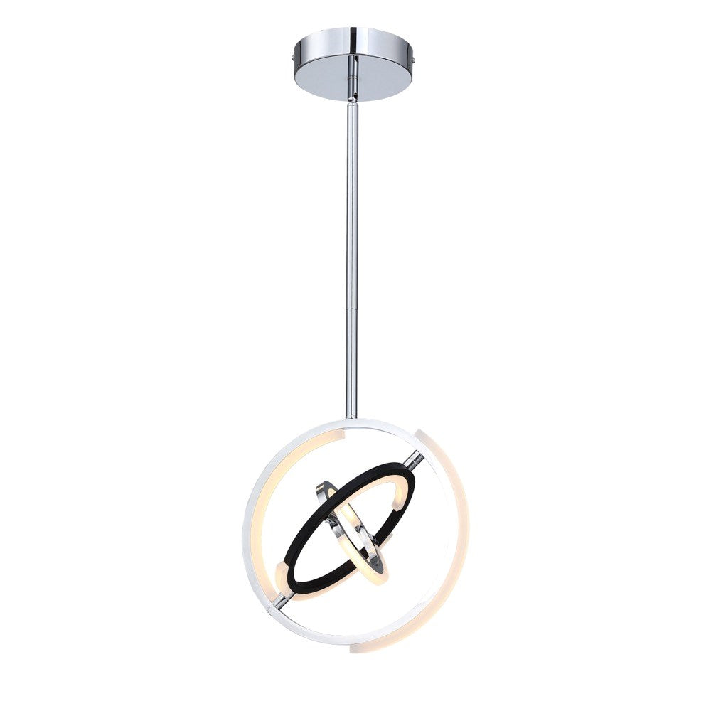 Collection Integrated Led 13 In. Pendant Polished Nickel by Artcraft