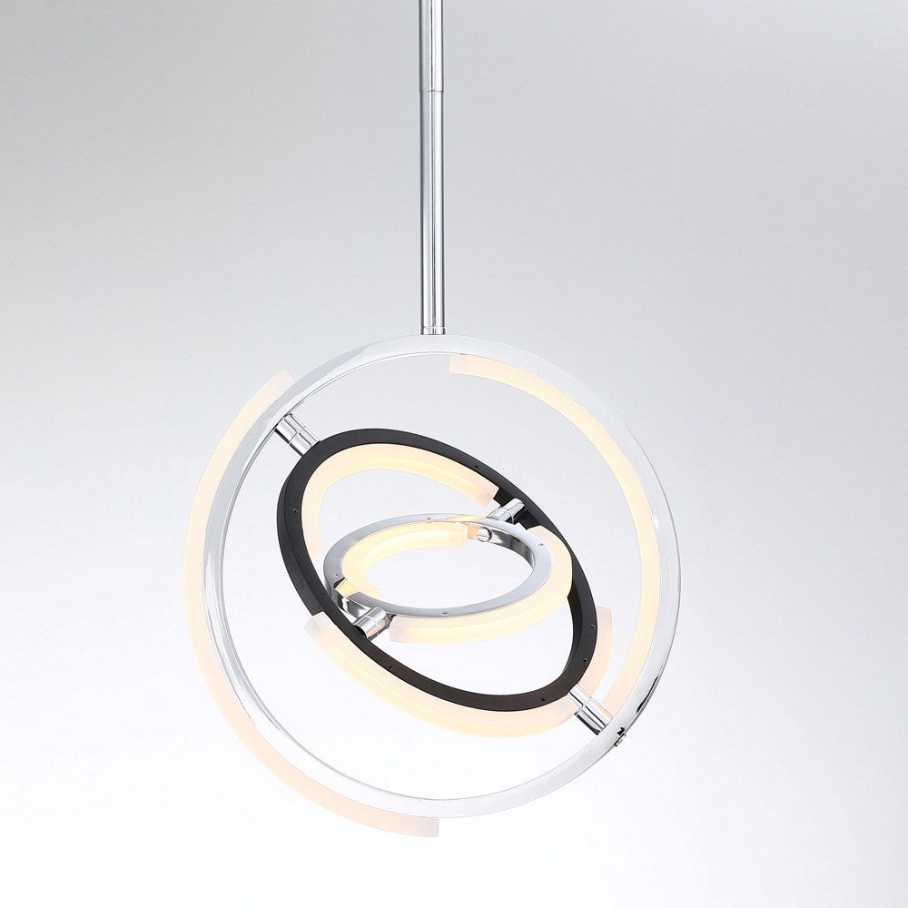 Collection Integrated Led 13 In. Pendant Polished Nickel