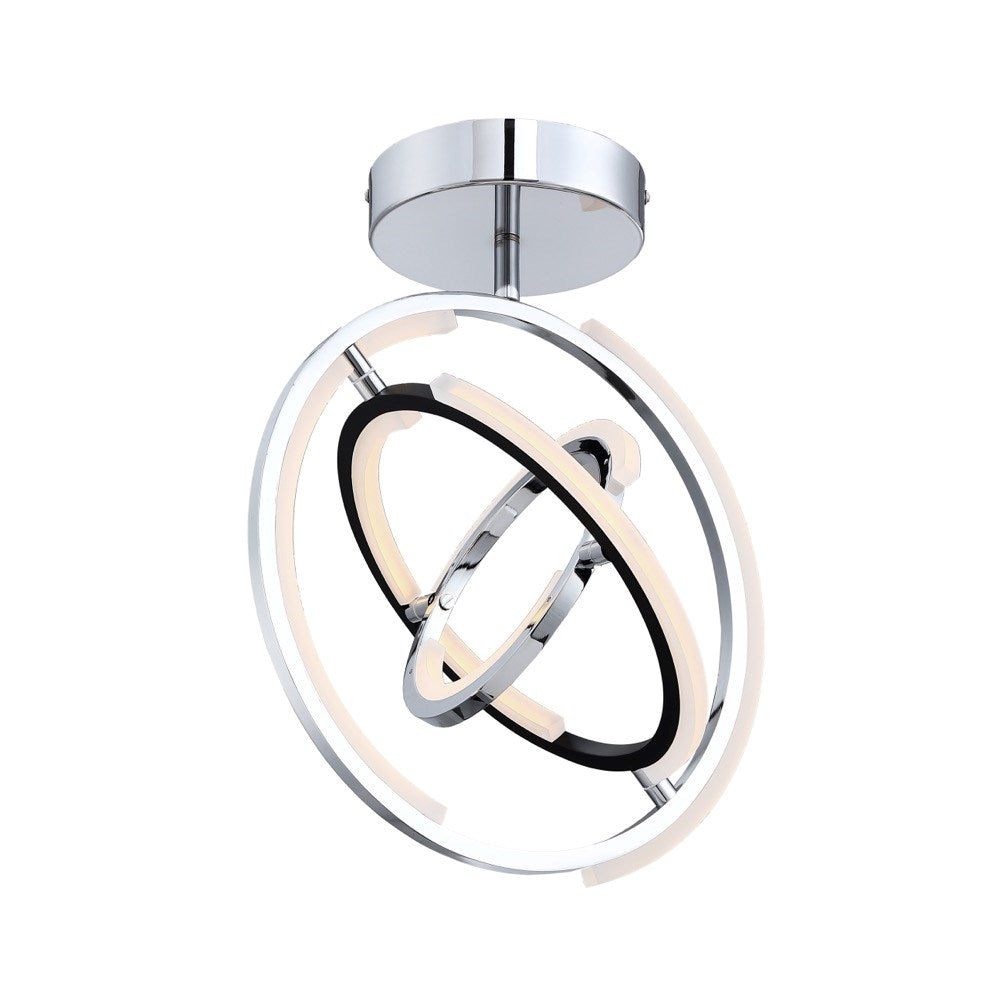 Collection Integrated Led Semi Flush Mount Polished Nickel by Artcraft