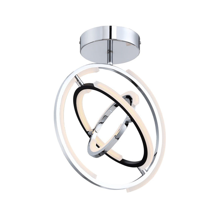 Collection Integrated Led Semi Flush Mount Polished Nickel by Artcraft