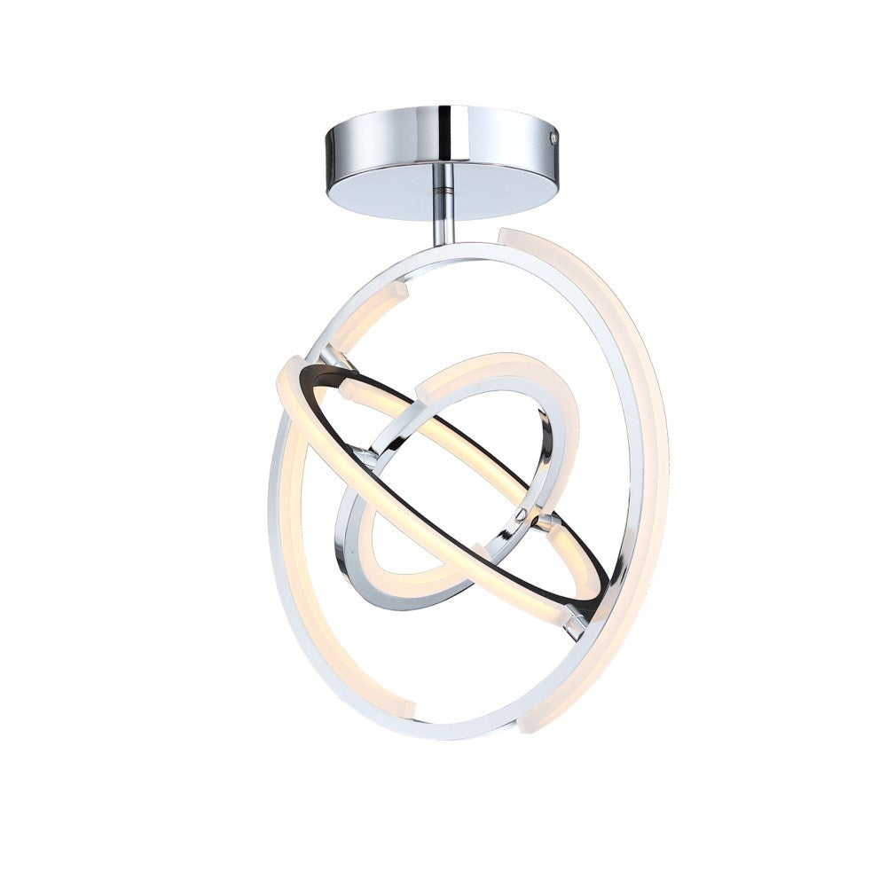 Collection Integrated Led Semi Flush Mount Polished Nickel