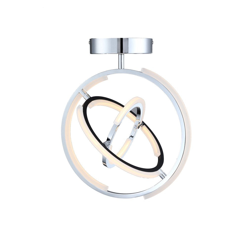 Collection Integrated Led Semi Flush Mount Polished Nickel
