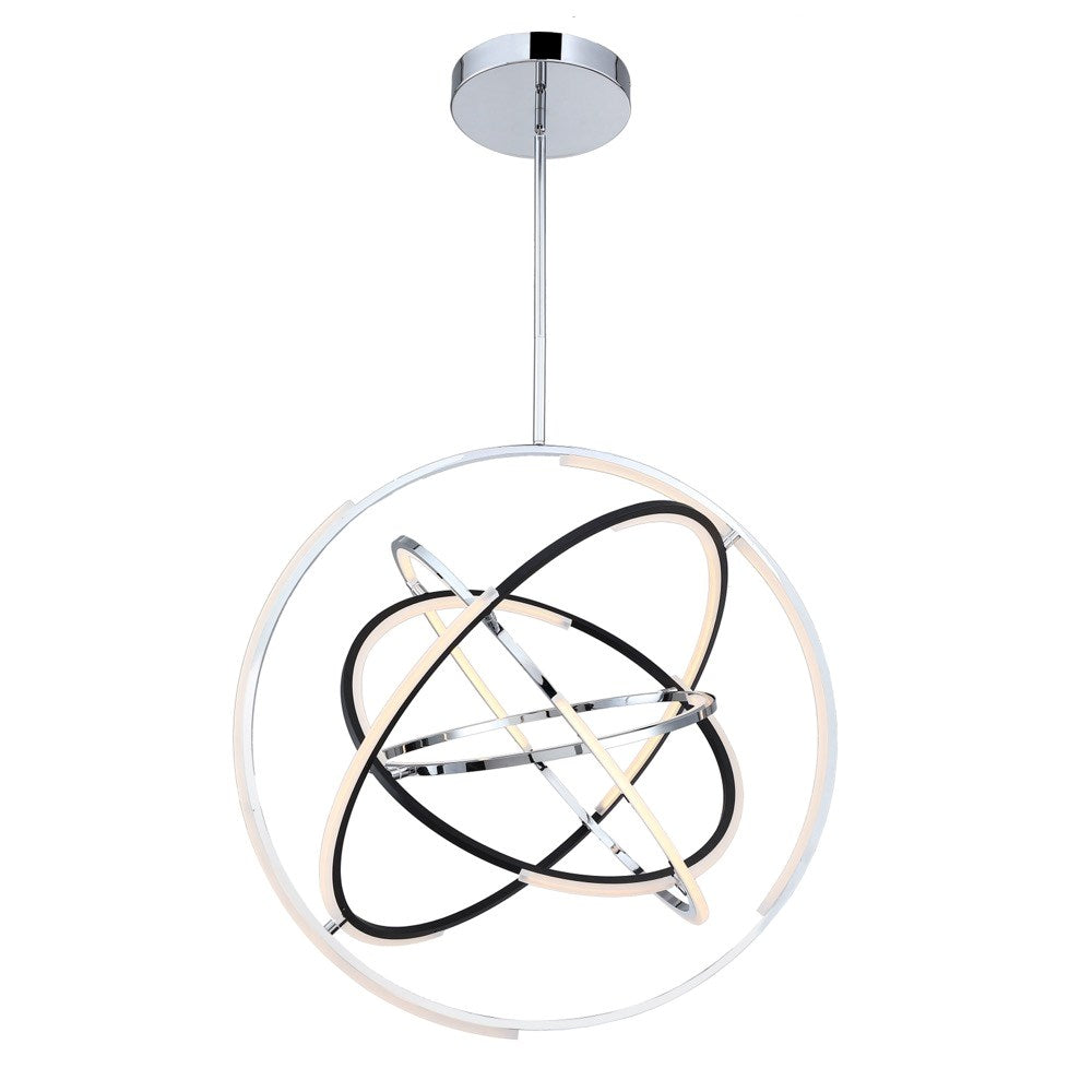 Collection Integrated Led 32 In. Pendant Polished Nickel