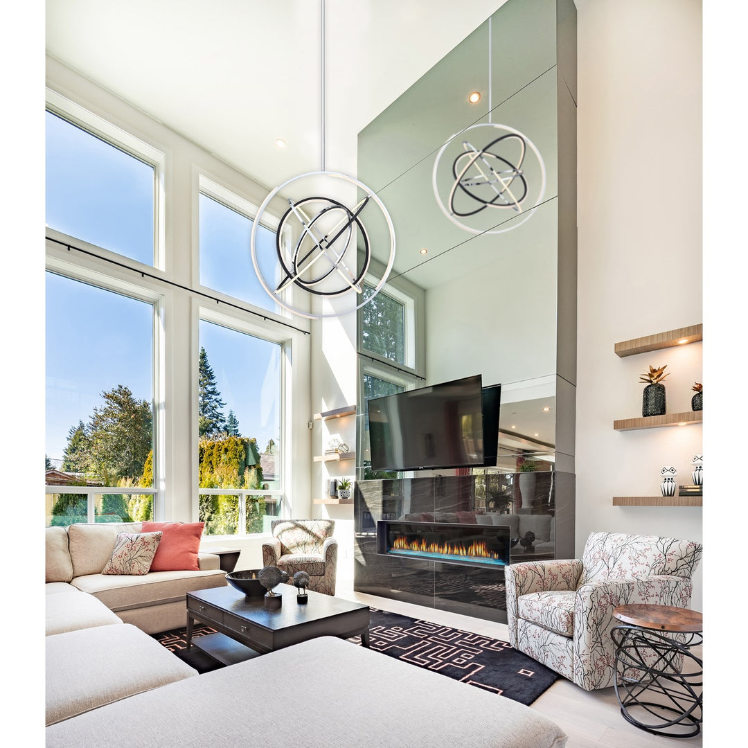 Collection Integrated Led 32 In. Pendant Polished Nickel