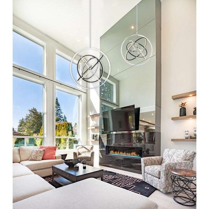 Collection Integrated Led 32 In. Pendant Polished Nickel
