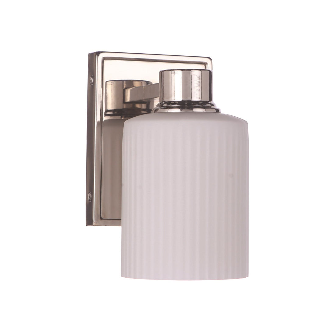 Bretton 1 Light Wall Sconce in Polished Nickel by Craftmade