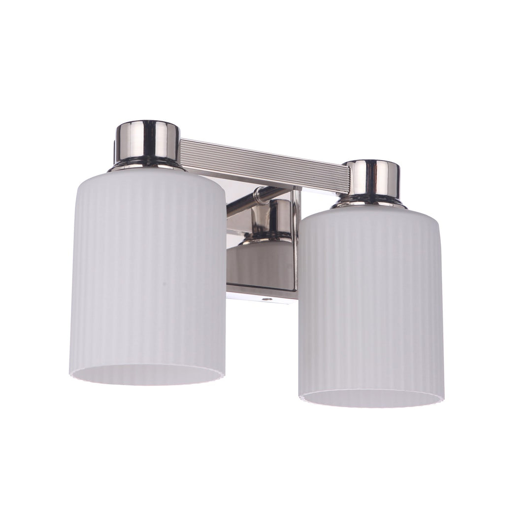 Bretton 2 Light Vanity in Polished Nickel by Craftmade
