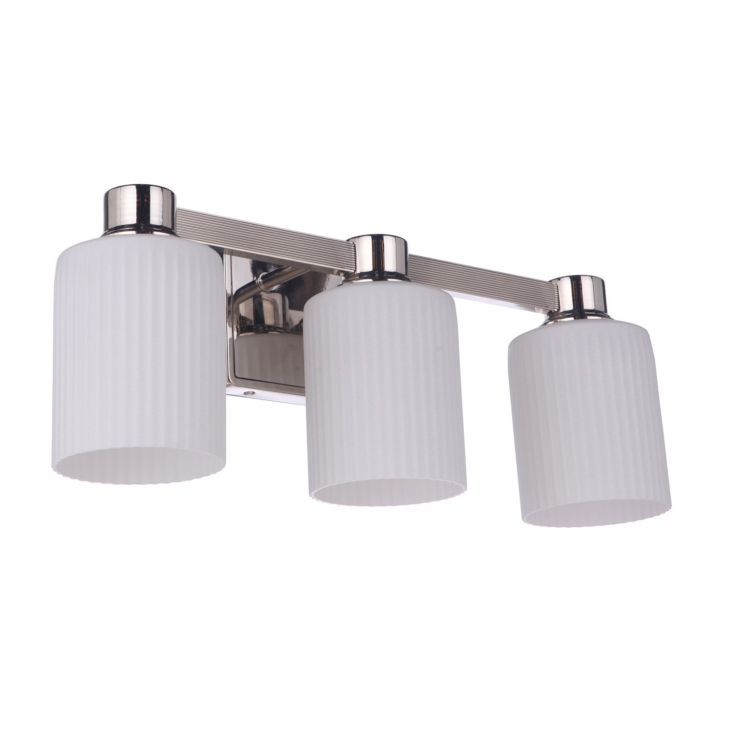 Bretton 3 Light Vanity in Polished Nickel by Craftmade