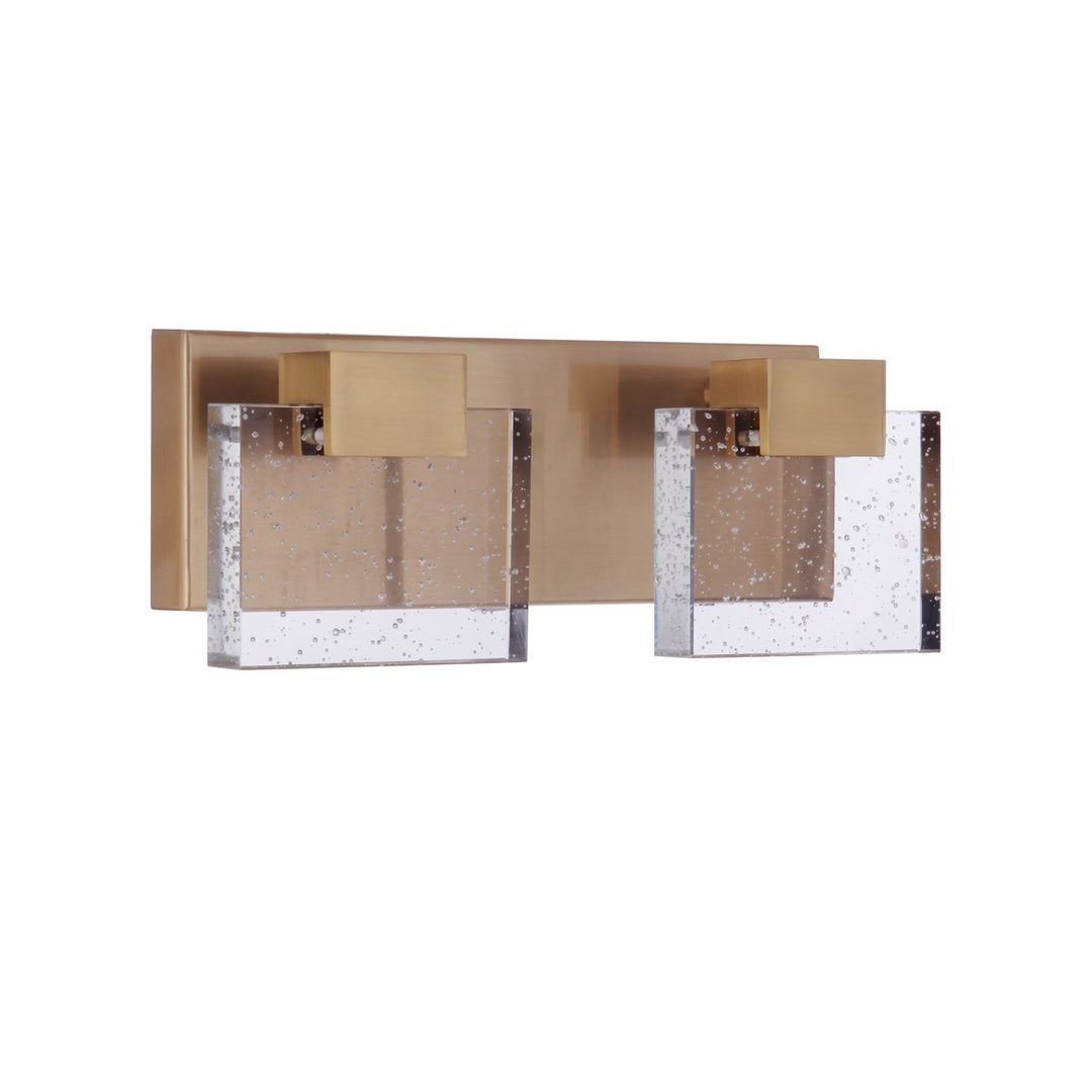 Alamere 2 Light LED Vanity in Satin Brass by Craftmade