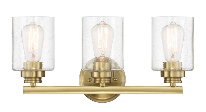 Bolden 3 Light Vanity in Satin Brass