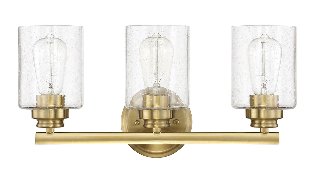 Bolden 3 Light Vanity in Satin Brass