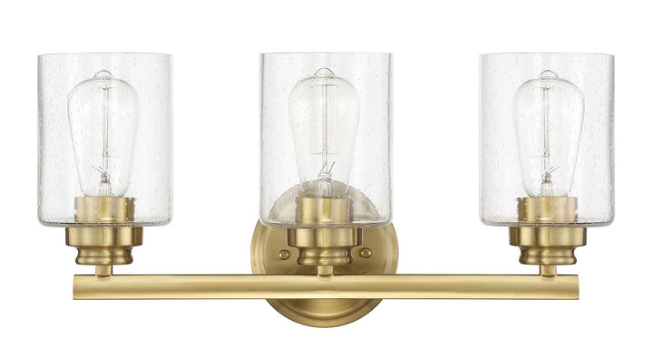 Bolden 3 Light Vanity in Satin Brass