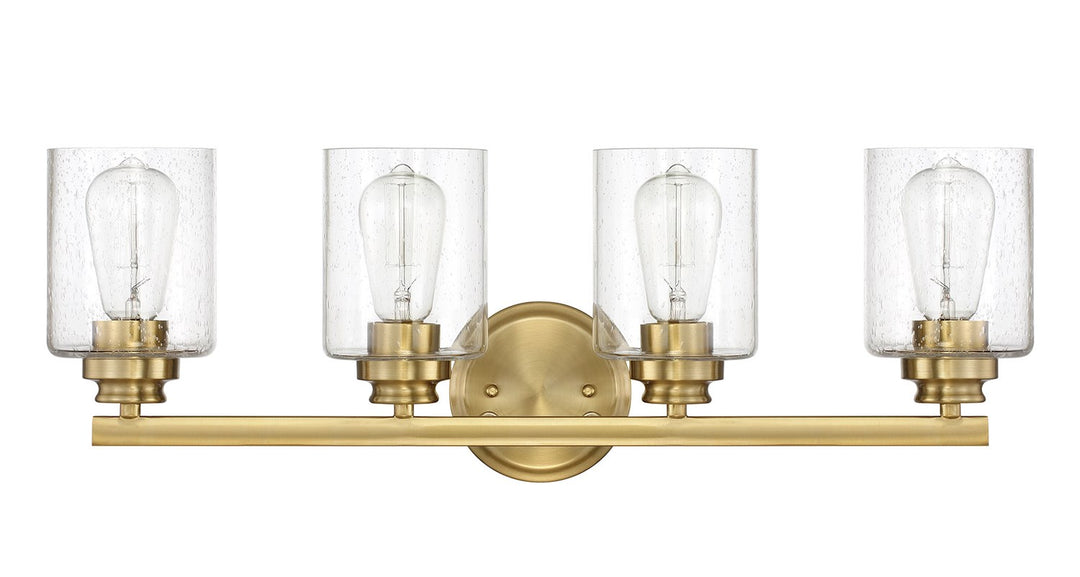 Bolden 4 Light Vanity in Satin Brass