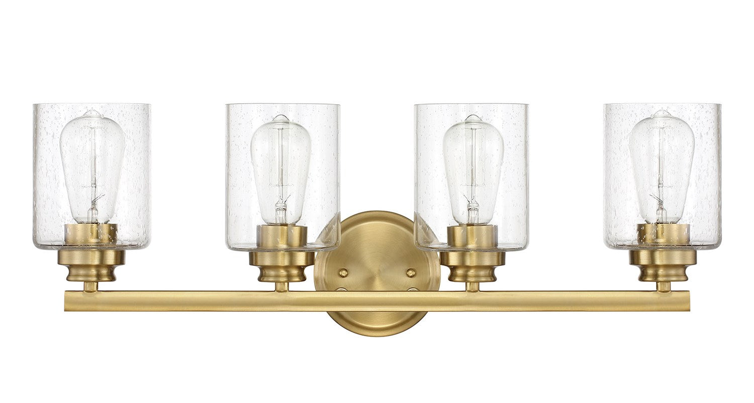 Bolden 4 Light Vanity in Satin Brass