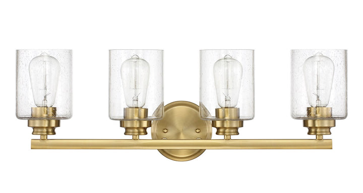 Bolden 4 Light Vanity in Satin Brass