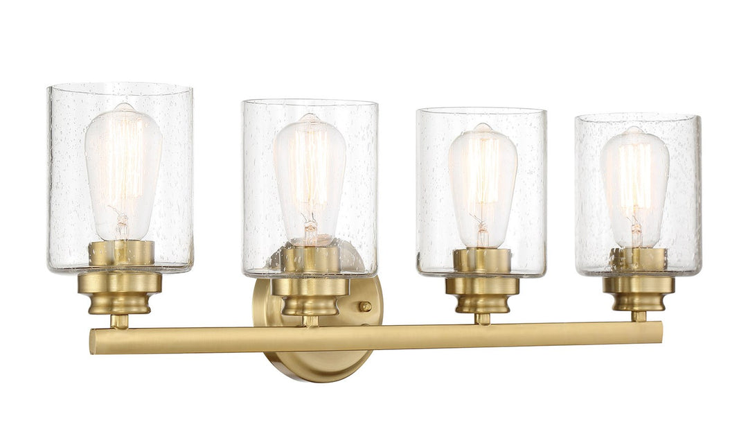 Bolden 4 Light Vanity in Satin Brass