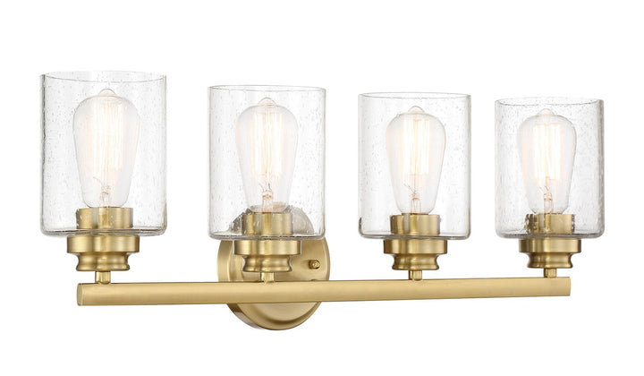 Bolden 4 Light Vanity in Satin Brass