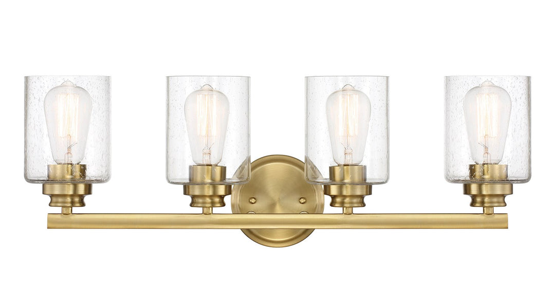 Bolden 4 Light Vanity in Satin Brass