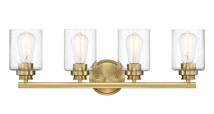 Bolden 4 Light Vanity in Satin Brass