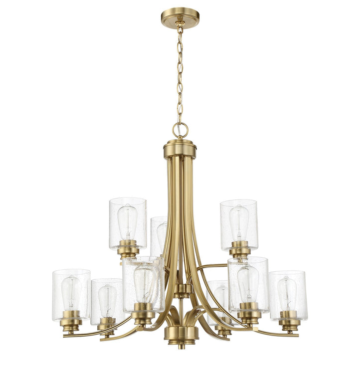 Bolden 9 Light Chandelier in Satin Brass by Craftmade