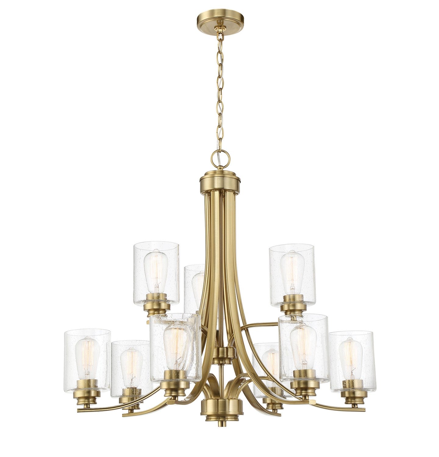 Bolden 9 Light Chandelier in Satin Brass