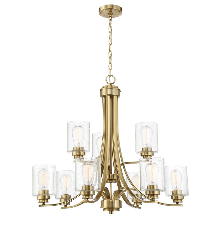 Bolden 9 Light Chandelier in Satin Brass