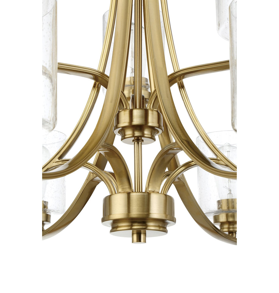 Bolden 9 Light Chandelier in Satin Brass
