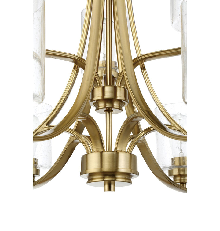 Bolden 9 Light Chandelier in Satin Brass