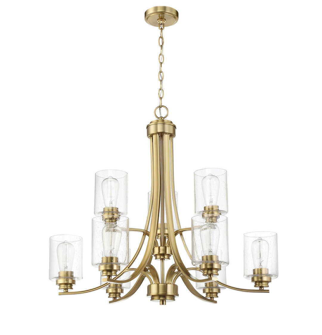 Bolden 9 Light Chandelier in Satin Brass