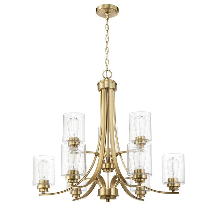 Bolden 9 Light Chandelier in Satin Brass