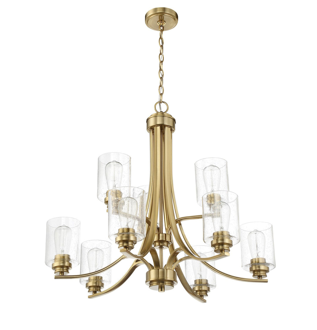 Bolden 9 Light Chandelier in Satin Brass