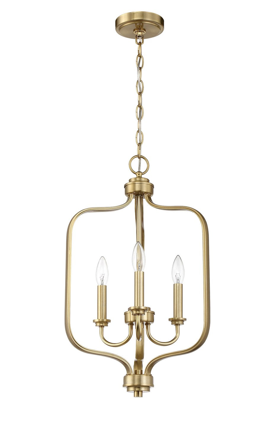 Bolden 3 Light Foyer in Satin Brass
