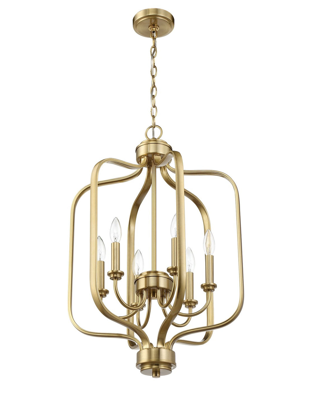 Bolden 6 Light Foyer in Satin Brass