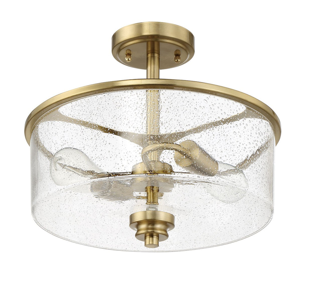 Bolden 2 Light Convertible Semiflush in Satin Brass