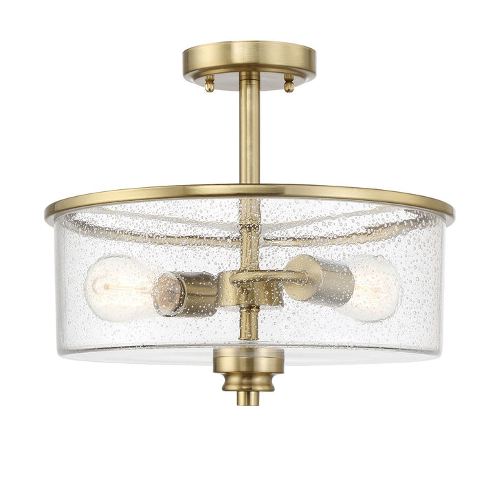 Bolden 2 Light Convertible Semiflush in Satin Brass