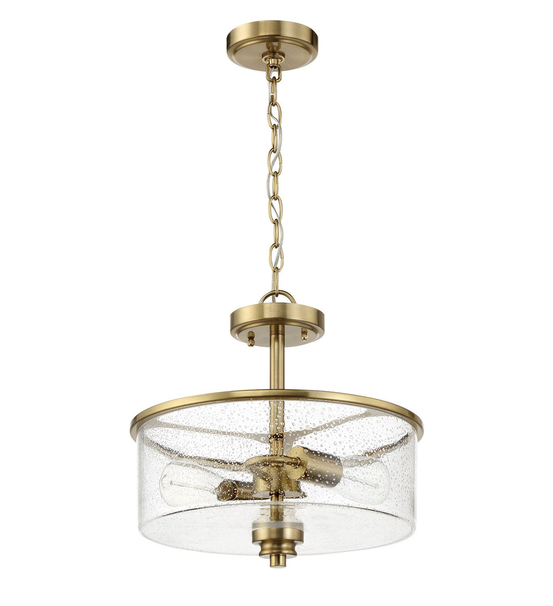 Bolden 2 Light Convertible Semiflush in Satin Brass