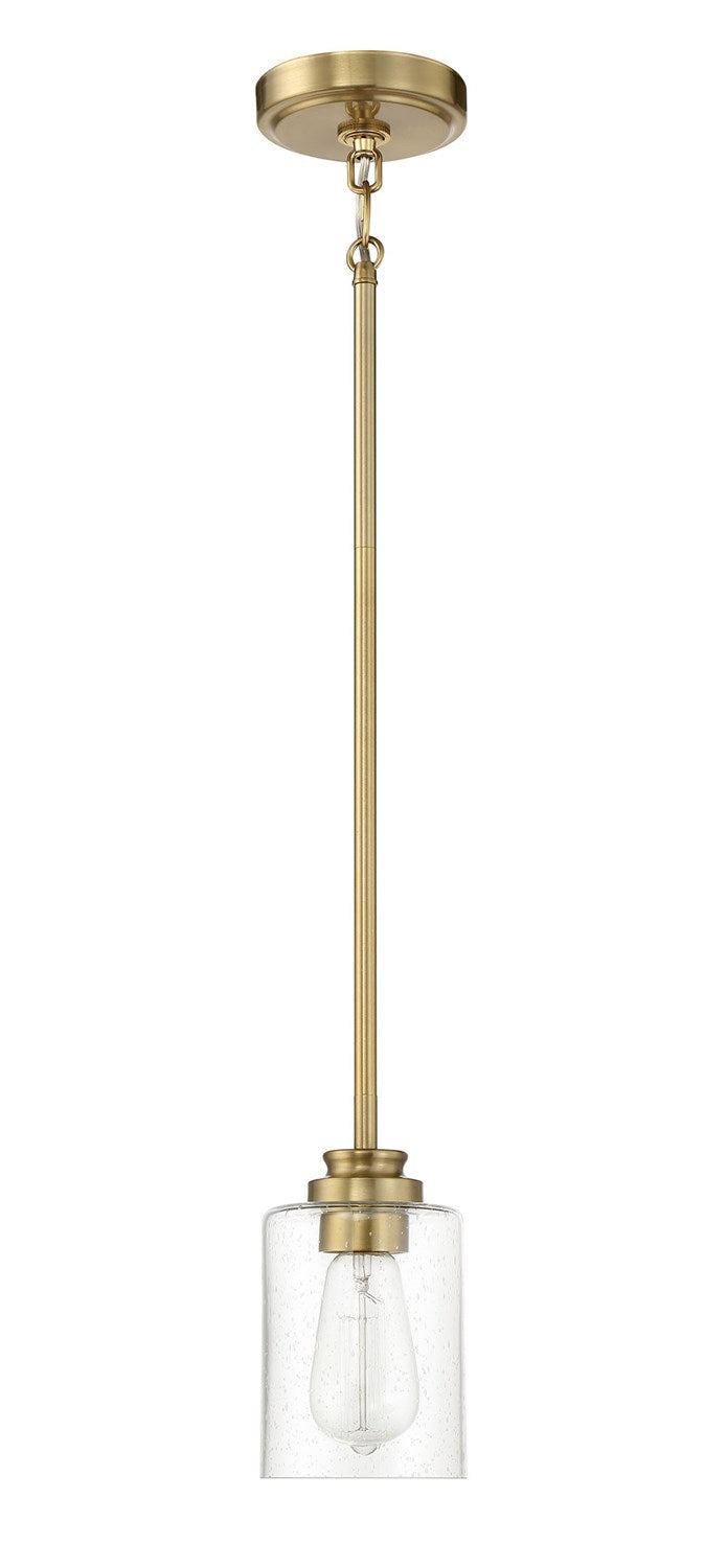 Bolden 1 Light Mini Pendant in Satin Brass