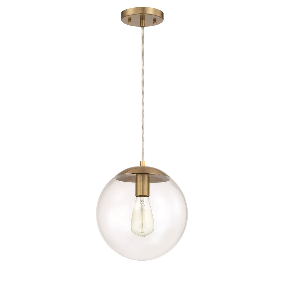 Gaze 1 Light 10in Pendant in Satin Brass by Craftmade