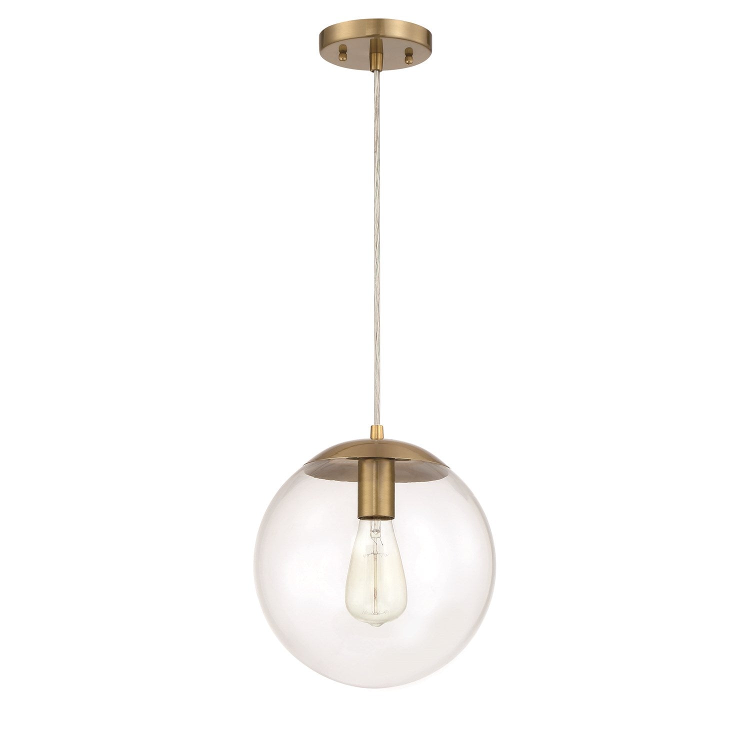 Gaze 1 Light 10in Pendant in Satin Brass by Craftmade