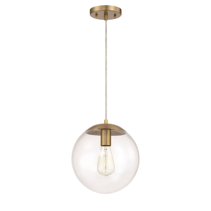 Gaze 1 Light 10in Pendant in Satin Brass by Craftmade