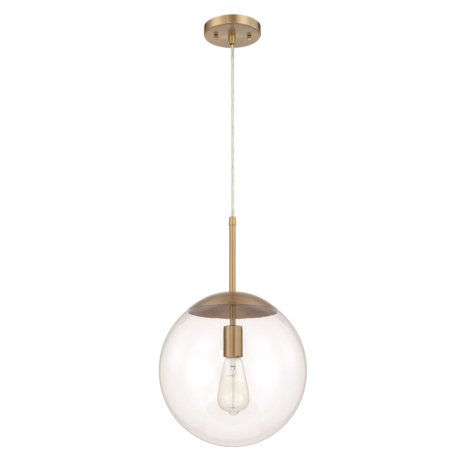 Gaze 1 Light 12in Pendant in Satin Brass by Craftmade
