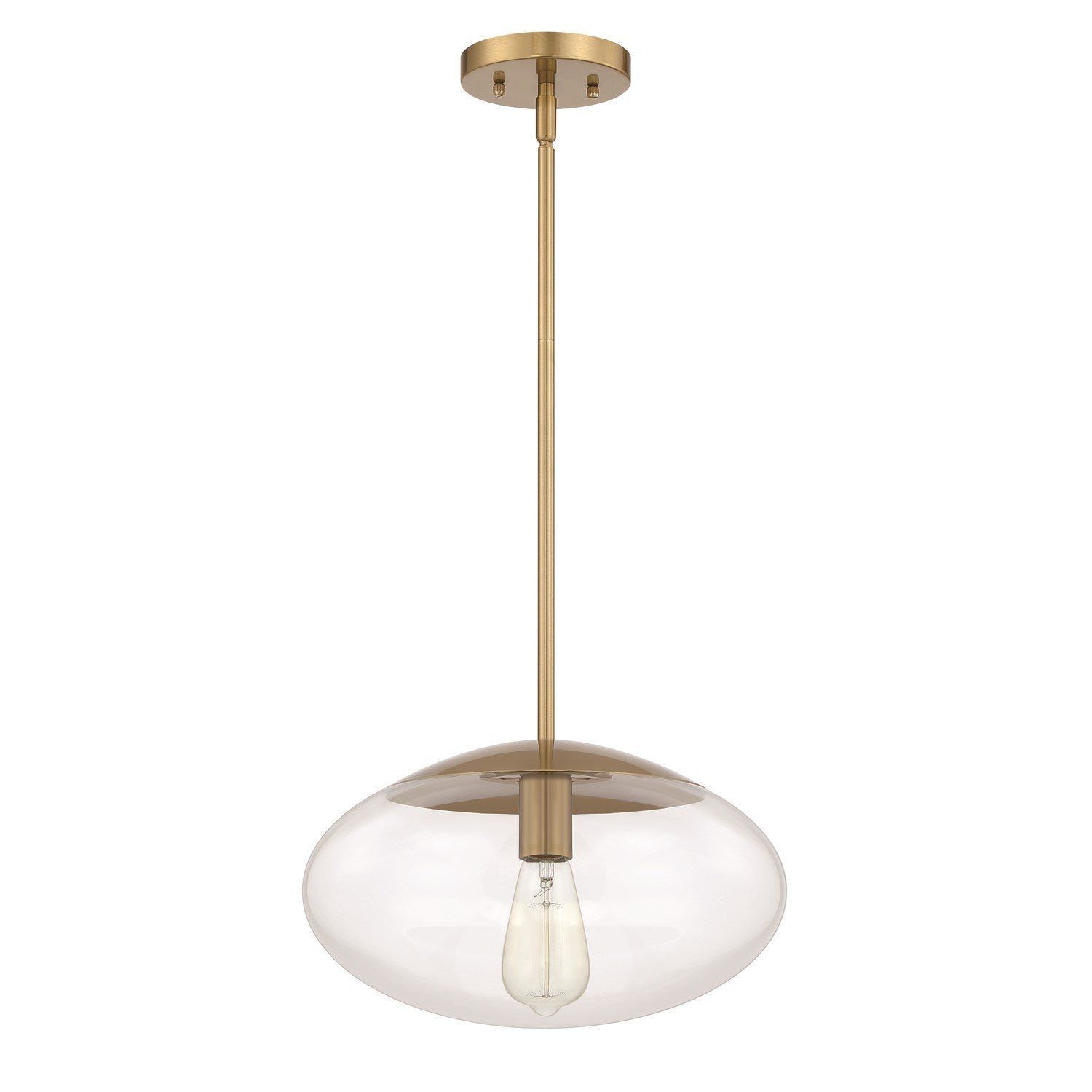 Gaze 1 Light 14in Pendant in Satin Brass by Craftmade