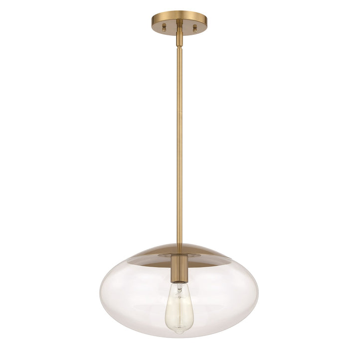 Gaze 1 Light 14in Pendant in Satin Brass by Craftmade