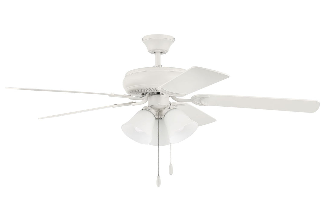 52in Decorator's Choice 3 Light in Matte White w/ Matte White Blades by Craftmade